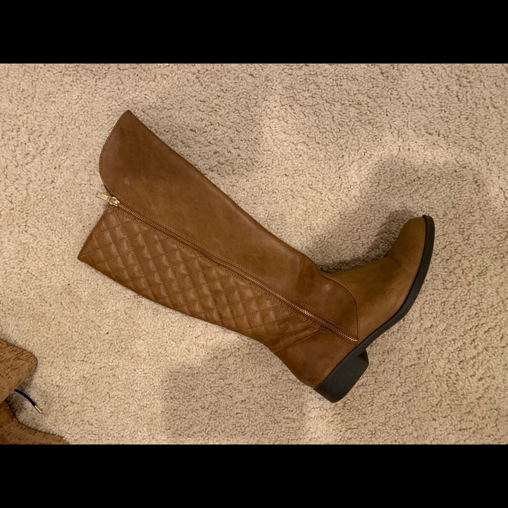 Boots with Gold Zipper